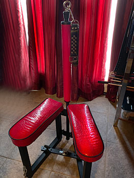 cock and ball torture tied to the chair