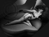 long legs in stockings and garter